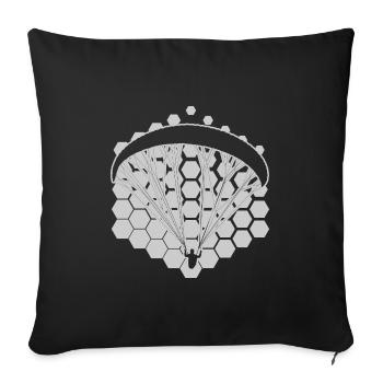 Paragleiten Parapente Parapente Paragleiter - Housse de coussin décorative 45 x 45 cm - noir - Devant