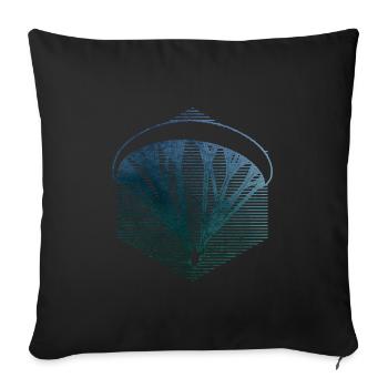 Paragleiter Paragleiten Parapente Gleitschirm - Housse de coussin décorative 45 x 45 cm - noir - Devant