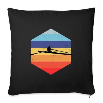 Aviron Femmes Aviron Hommes Rameurs - Housse de coussin décorative 45 x 45 cm - noir - Devant