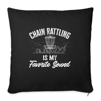 Discgolf Disc Golf Frisbee - Sofa pillowcase 17,3'' x 17,3'' (45 x 45 cm) - black - Front