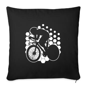 Cyclisme sur route Vélo de route Femmes Vélo de route Hommes - Housse de coussin décorative 45 x 45 cm - noir - Devant