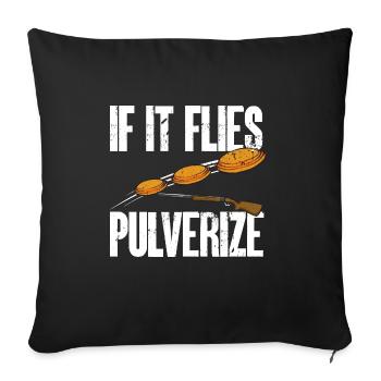 Shooting Skeet Clay Pigeon Shooting - Sofa pillowcase 17,3'' x 17,3'' (45 x 45 cm) - black - Front