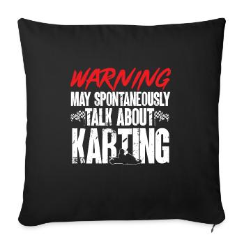 Go Kart Racing Karting Karting - Sofa pillowcase 17,3'' x 17,3'' (45 x 45 cm) - black - Front