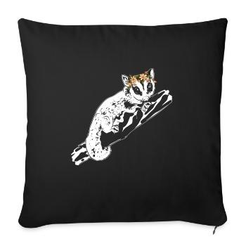 Short-headed glider Sugar Glider - Sofa pillowcase 17,3'' x 17,3'' (45 x 45 cm) - black - Front