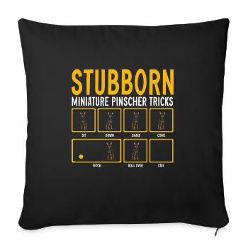 Miniature Pinscher Rehpinscher Min Pin Dog - Sofa pillowcase 17,3'' x 17,3'' (45 x 45 cm) - black - Front