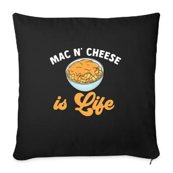 Macaroni Cheese Lover Mac And Cheese - Sofa pillowcase 17,3'' x 17,3'' (45 x 45 cm) - black - Front