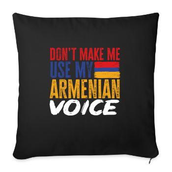 Armenian flag Armenia - Sofa pillowcase 17,3'' x 17,3'' (45 x 45 cm) - black - Front