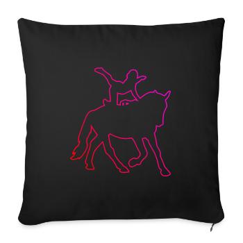 Balance exercises, body control, team vaulting - Sofa pillowcase 17,3'' x 17,3'' (45 x 45 cm) - black - Front