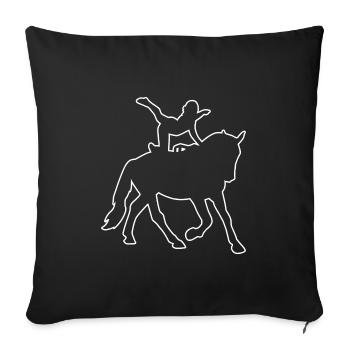 Exercices d’équilibre Gymnastique équestre masculine - Housse de coussin décorative 45 x 45 cm - noir - Devant