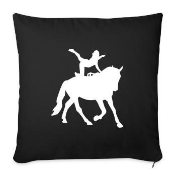 Men's Vaulting Equestrian Gymnastics Balance Exercises - Sofa pillowcase 17,3'' x 17,3'' (45 x 45 cm) - black - Front
