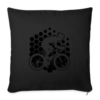 Vélo de route Vélo de route Vélo de route Vélo de route Femmes - Housse de coussin décorative 45 x 45 cm - noir - Devant