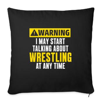 Wrestling - Sofa pillowcase 17,3'' x 17,3'' (45 x 45 cm) - black - Front