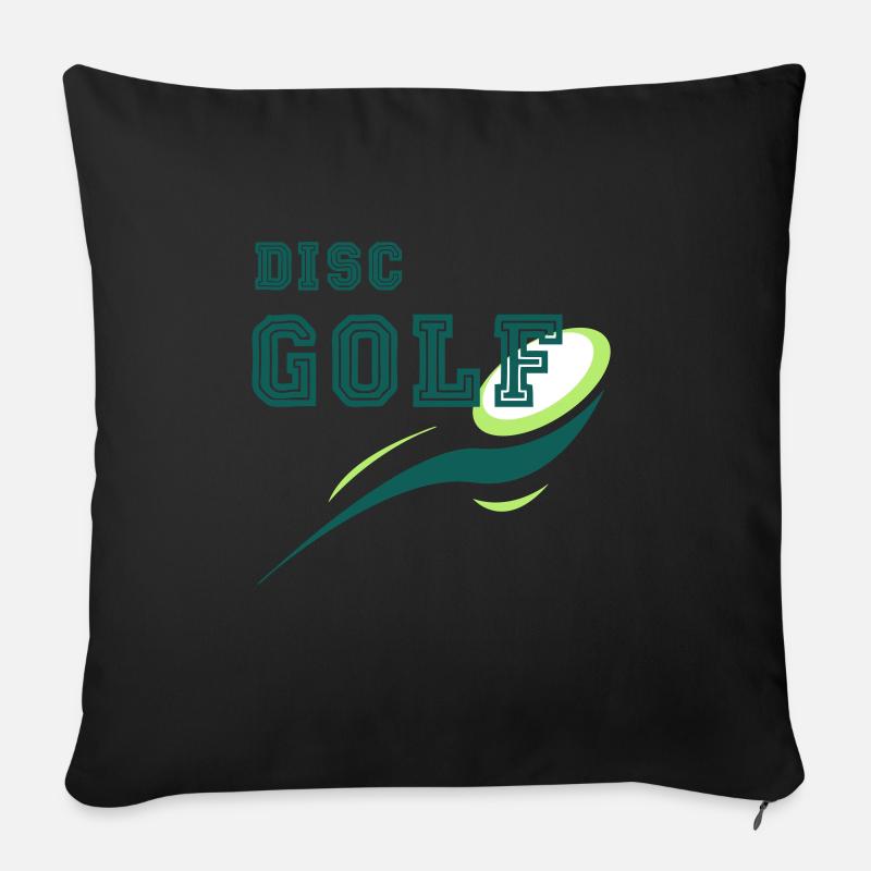 Disc Golf Discgolf Frisbee Geschenk Gift - Sofakissenbezug 45 x 45 cm - Schwarz