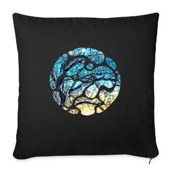 Winter magic design for an art lover - Sofa pillowcase 17,3'' x 17,3'' (45 x 45 cm) - black - Front