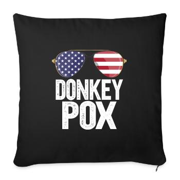 Donkey Pox - Sofa pillowcase 17,3'' x 17,3'' (45 x 45 cm) - black - Front