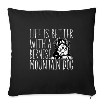 Bouvier bernois - Housse de coussin décorative 45 x 45 cm - noir - Devant