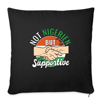 Not Nigeria But Supportive Country Traveler - Sofa pillowcase 17,3'' x 17,3'' (45 x 45 cm) - black - Front