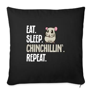 Chinchilla - Housse de coussin décorative 45 x 45 cm - noir - Devant