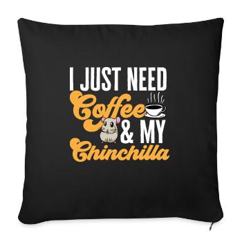 Chinchilla - Sofa pillowcase 17,3'' x 17,3'' (45 x 45 cm) - black - Front