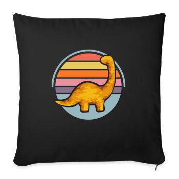 Dino Nuggets Dinosaurier Chicken Nuggets - Sofakissenbezug 45 x 45 cm - Schwarz - Vorne