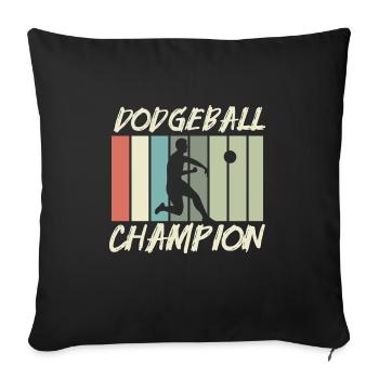 Gift for Dodgeball Players - Sofa pillowcase 17,3'' x 17,3'' (45 x 45 cm) - black - Front