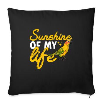 Molinasittich Parrot Bird Sun Parakeet - Sofa pillowcase 17,3'' x 17,3'' (45 x 45 cm) - black - Front