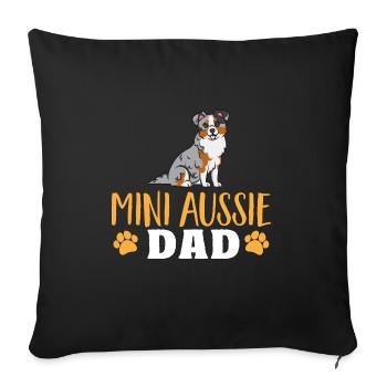 Berger australien miniature - Housse de coussin décorative 45 x 45 cm - noir - Devant
