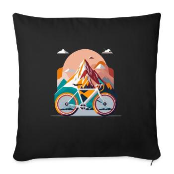 Mountain Bike - Sofa pillowcase 17,3'' x 17,3'' (45 x 45 cm) - black - Front