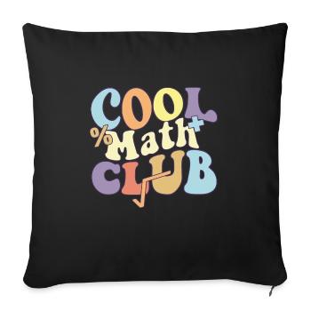 Cool Math Club Professeur de baccalauréat en mathématiques - Housse de coussin décorative 45 x 45 cm - noir - Devant