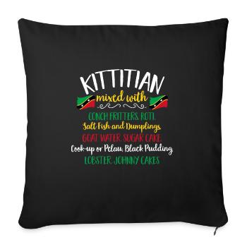 St. Kitts und Nevis Flagge - Sofakissenbezug 45 x 45 cm - Schwarz - Vorne