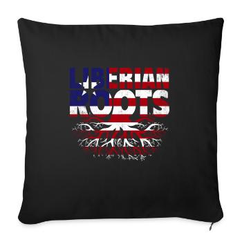 Drapeau du Libéria Libériens - Housse de coussin décorative 45 x 45 cm - noir - Devant