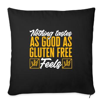 Gluten Free Gluten Intolerance - Sofa pillowcase 17,3'' x 17,3'' (45 x 45 cm) - black - Front