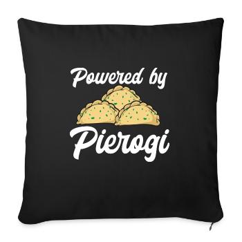 Polish Food Pierogi - Sofa pillowcase 17,3'' x 17,3'' (45 x 45 cm) - black - Front