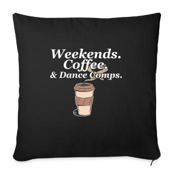 Week-ends Café Et Danse Comps Danse Maman Danseuse - Housse de coussin décorative 45 x 45 cm - noir - Devant