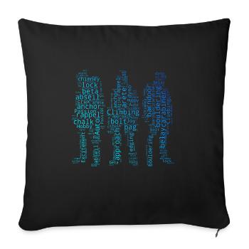 Climbing Men's Bouldering Women's Bouldering Climber - Sofa pillowcase 17,3'' x 17,3'' (45 x 45 cm) - black - Front