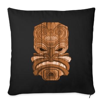 Tiki Mask Tiki Bar Hawaii Somme - Sofa pillowcase 17,3'' x 17,3'' (45 x 45 cm) - black - Front