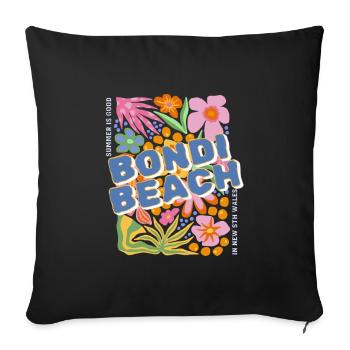 Der Sommer in Bondi Beach ist gut in Australien - Sofakissenbezug 45 x 45 cm - Schwarz - Vorne