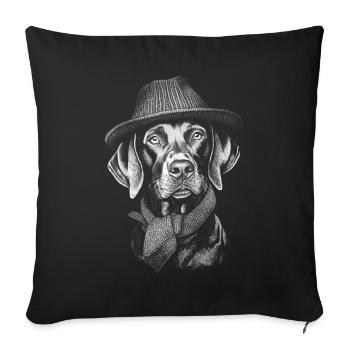 Vizsla Hat Dog Dog Vischel Hunting Dogs Hunting Dog - Sofa pillowcase 17,3'' x 17,3'' (45 x 45 cm) - black - Front
