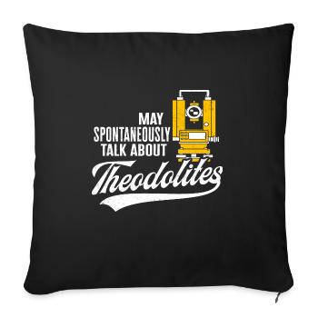 Land Surveying Cartograph Surveyor Surveyor - Sofa pillowcase 17,3'' x 17,3'' (45 x 45 cm) - black - Front