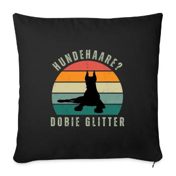 Dobie Glitter Retro Sunset - Sofakissenbezug 45 x 45 cm - Schwarz - Vorne