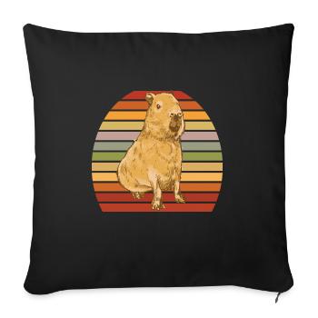 Capybara - Sofa pillowcase 17,3'' x 17,3'' (45 x 45 cm) - black - Front