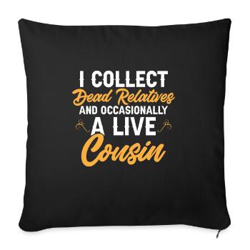 Généalogie Généalogie Généalogiste - Housse de coussin décorative 45 x 45 cm - noir - Devant