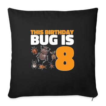 Insect collectors, insects, beetle lovers, entomologists - Sofa pillowcase 17,3'' x 17,3'' (45 x 45 cm) - black - Front