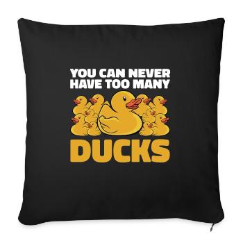 Duckie Duckling You Can Never Have Too Many Rubber - Sofakissenbezug 45 x 45 cm - Schwarz - Vorne