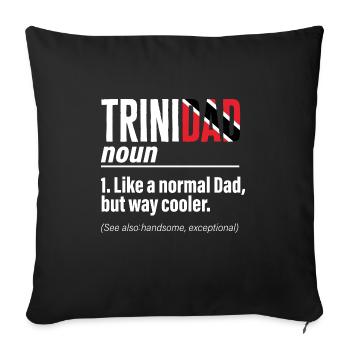Trinidad and Tobago flag - Sofa pillowcase 17,3'' x 17,3'' (45 x 45 cm) - black - Front