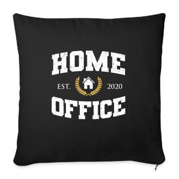 Home Office since 2020 - Sofakissenbezug 45 x 45 cm - Schwarz - Vorne