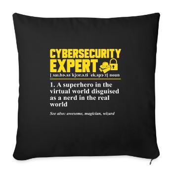 Cybersecurity Hackers IT Security - Sofa pillowcase 17,3'' x 17,3'' (45 x 45 cm) - black - Front