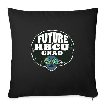 Le futur étudiant diplômé de HBCU est historiquement noir - Housse de coussin décorative 45 x 45 cm - noir - Devant