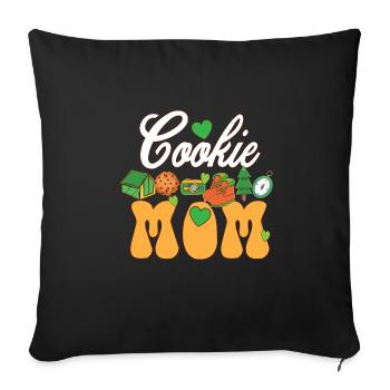 Cookie Mom Scout Mama Chef de troupe Cookie Chaos - Housse de coussin décorative 45 x 45 cm - noir - Devant