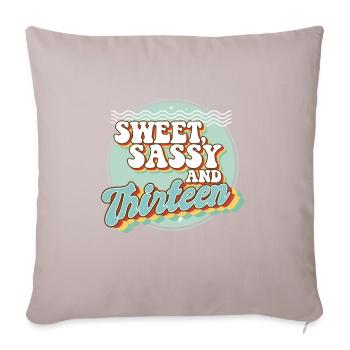Sweet Sassy and 13 13th Birthday Party Celebrant - Sofakissenbezug 45 x 45 cm - helles Taupe - Vorne